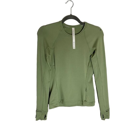 Lululemon Runderful Long Sleeve Rulu *Brushed Willow Green-sz 4 - Picture 1 of 12